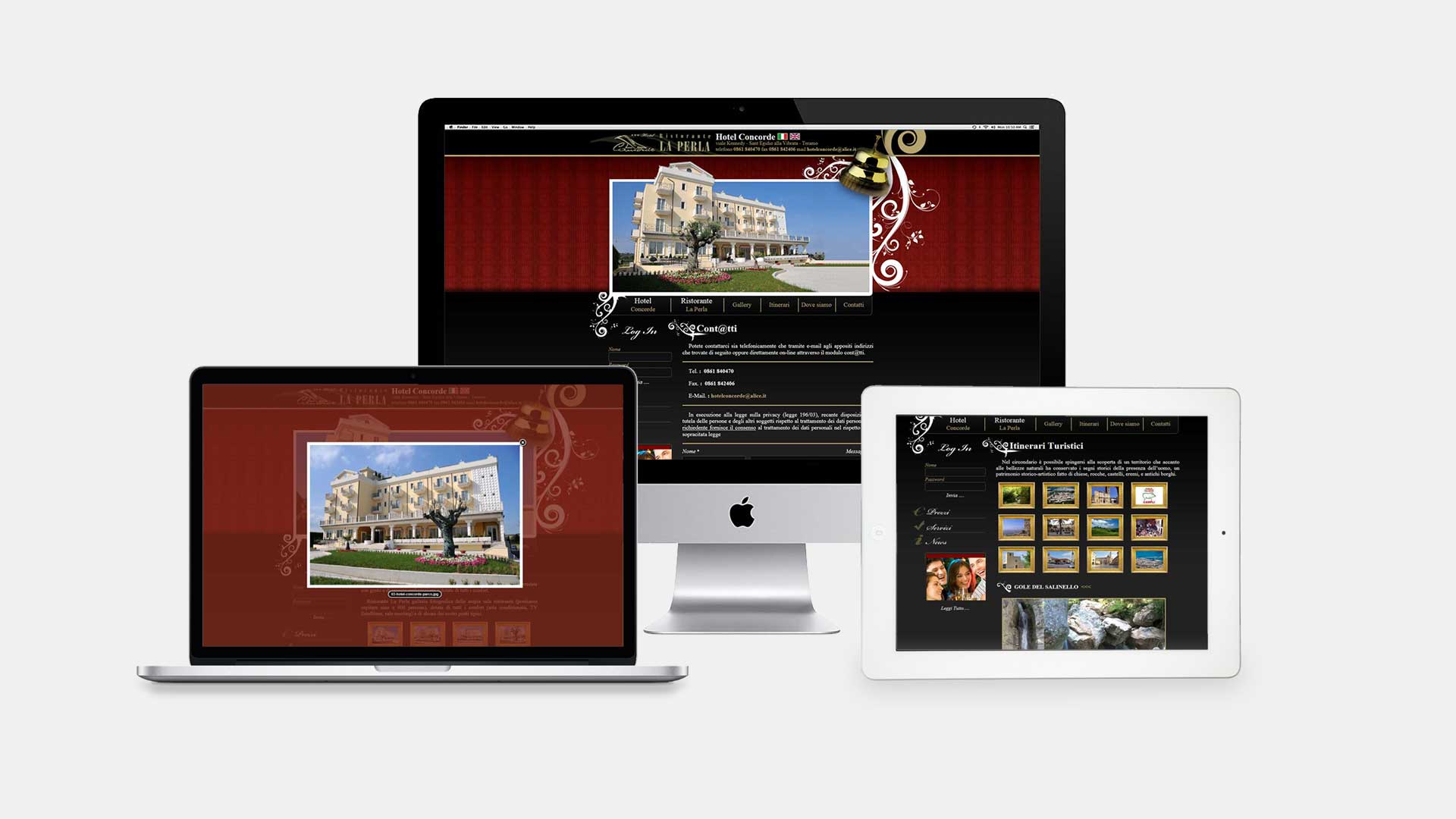 Web Design portale per struttura alberghiera con ristorante